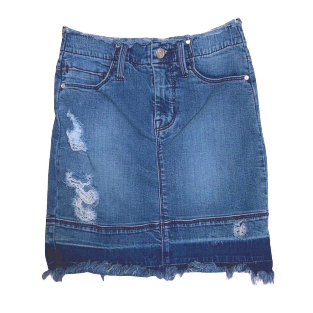 Bebe Denim Mini Skirt Size 24 (00)